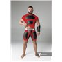 MASKULO - Armored Men's Fetish T-Shirt Spandex Front Pads Red