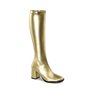 GoGo Stretch Boots gold 3" Heel