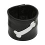 Addikt Leather Puppy Bone Wristwallet: Black & White