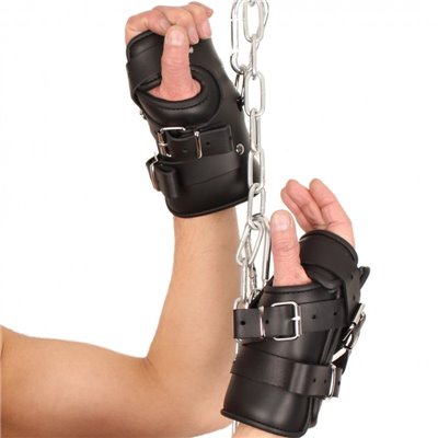 Deluxe Leather suspension handcuff + 2 carabiner - Hands